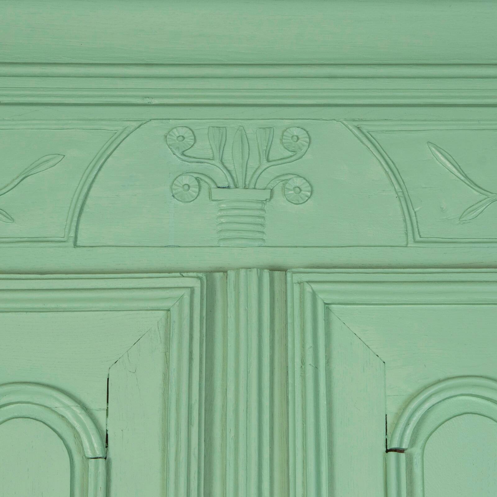 Armoire de mariage antique française vert doux