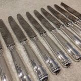 12 silver-plated dessert knives by Christofle Malmaison