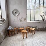 Set of 6 Olof Ottelin stools, Finland 1950.