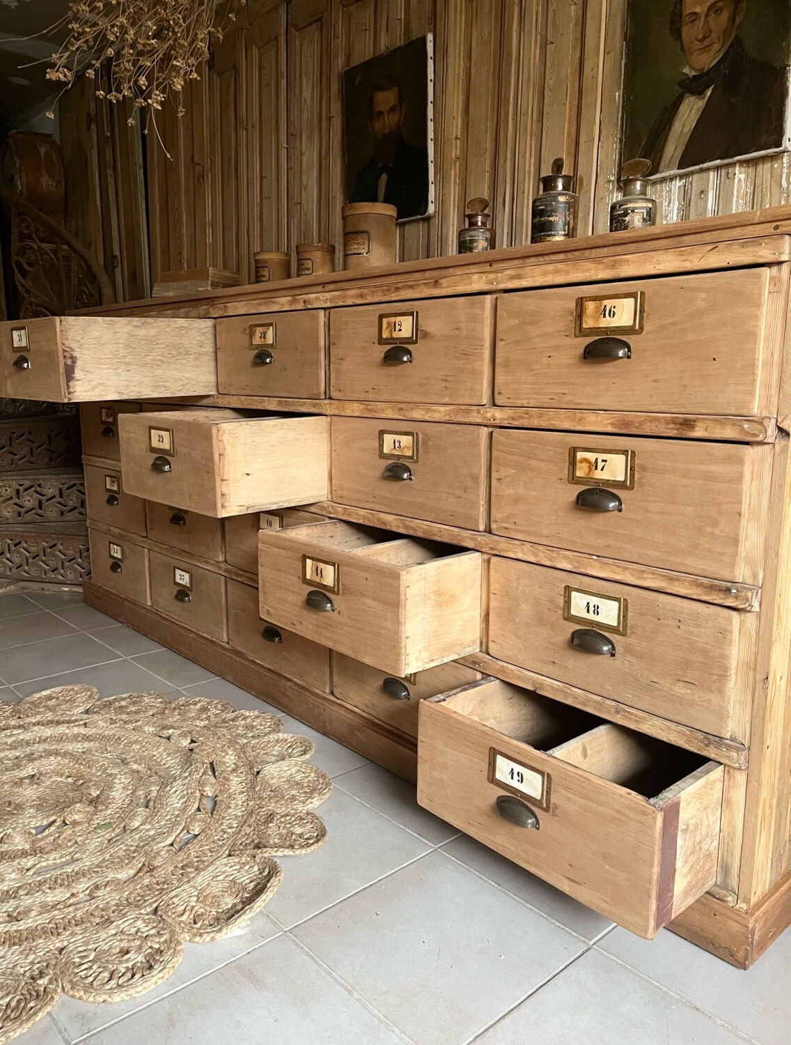 Old workshop drawer unit