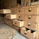 Old workshop drawer unit