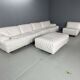 Leather 5-seater sofa "Fiandra" by Vico Magistretti for Cassina, 1970, Italy