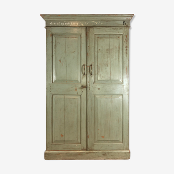 Indian bookstore cabinet in grey lasked wood