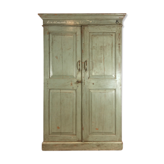 Indian bookstore cabinet in grey lasked wood
