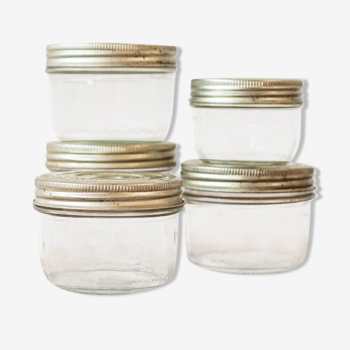 Lot de 5 bocaux dorés “Le parfait”