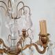 Chandelier with glass flower pendants from the beginning of the last century