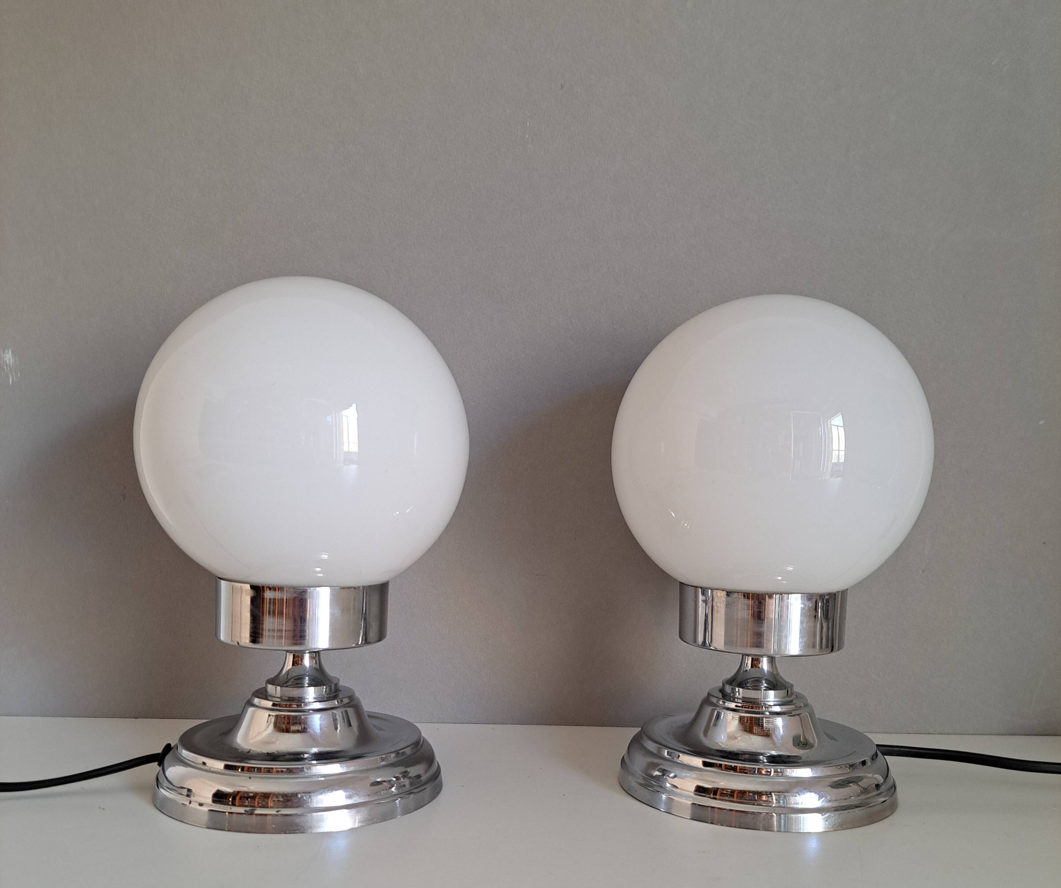 Pair of bedside lamps