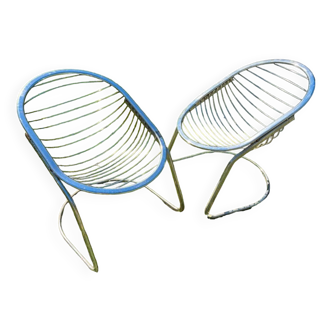 Paire de egg chairs