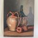 Still life oil, framed under glass