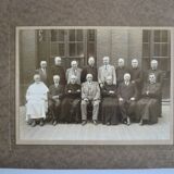 Old group photo of ecclesiastical priests, silver print