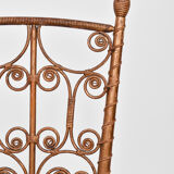 Chaise en rotin doré, 19e s