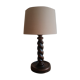 Turned wooden table lamp - vintage