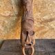 Sculpture African Mask Handcrafted Carved Wood Vintage #D882