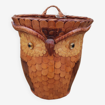 Vintage French basket, owl shaped