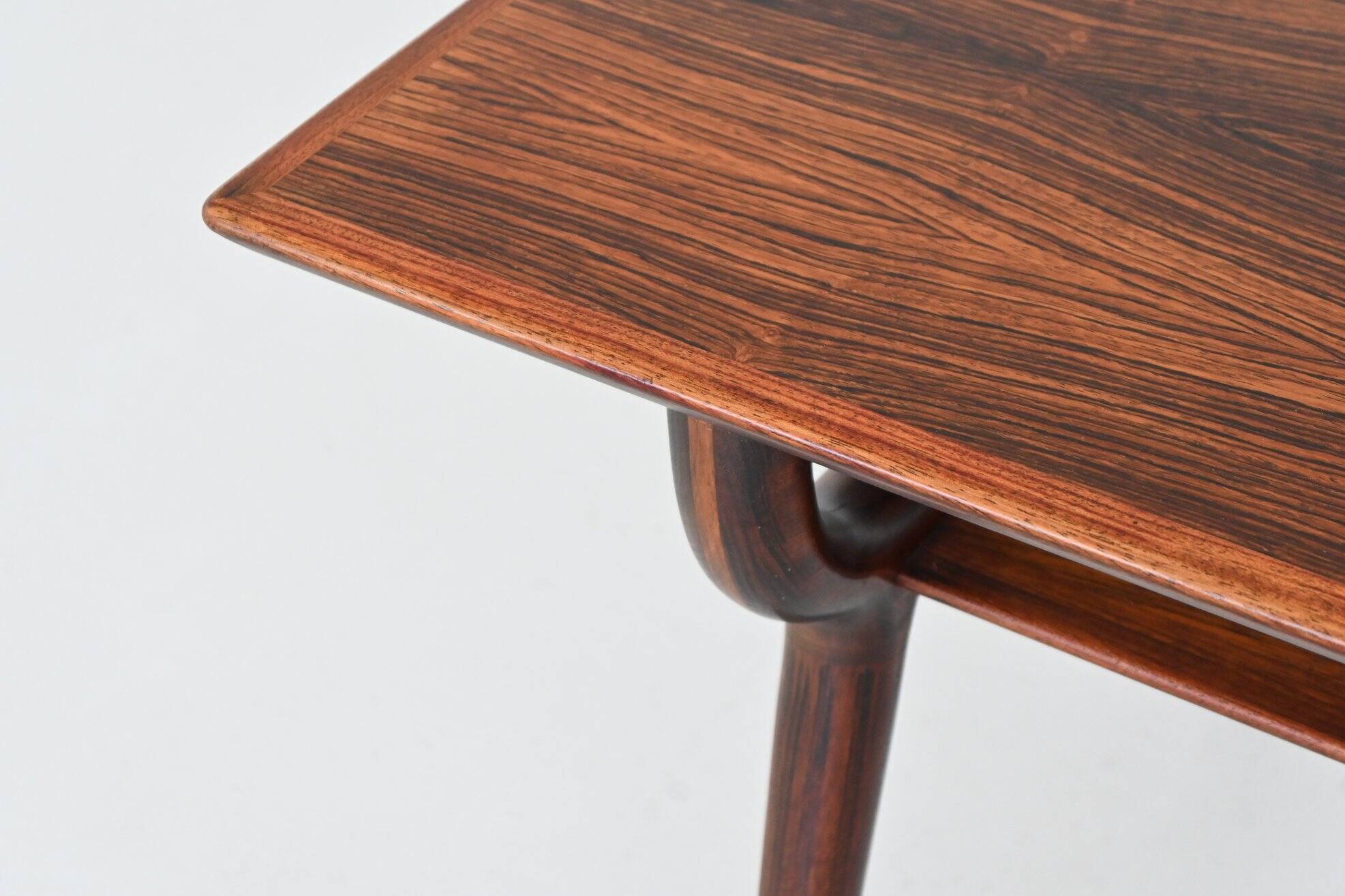 Gunni Omann sculptural coffee table rosewood Omann Jun Denmark 1958