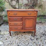 Louis XV solid cherry wood chest of drawers