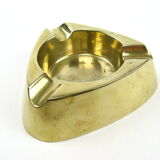 Triangular brass ashtray