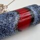 Vase Fat Lava bleu et rouge West Germany