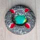 ceramic ashtray – France, 1960s – volcanic enamel