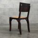 Suite of 6 chairs brutalist style straw and solid oak