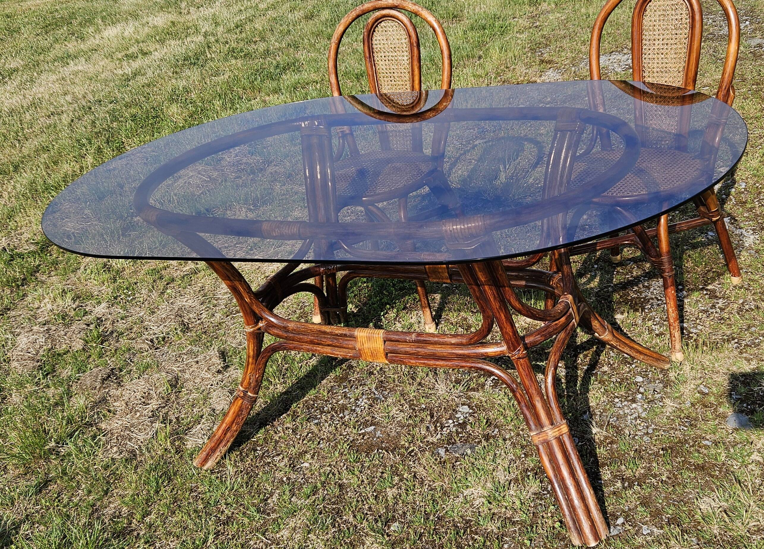 Vintage Rattan and Cane Dining Room