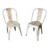 Pair of Tolix chairs model A designed by Xavier Pauchard.
