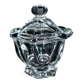 Baccarat Harcourt Missouri Flat Ribbed Crystal Sugar Bowl - Defect