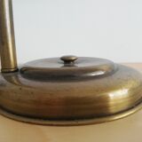 1960s brass and glass table lamp vintage