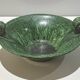 Large vintage Foucard-Jourdan Vallauris green ceramic bowl; 1960s