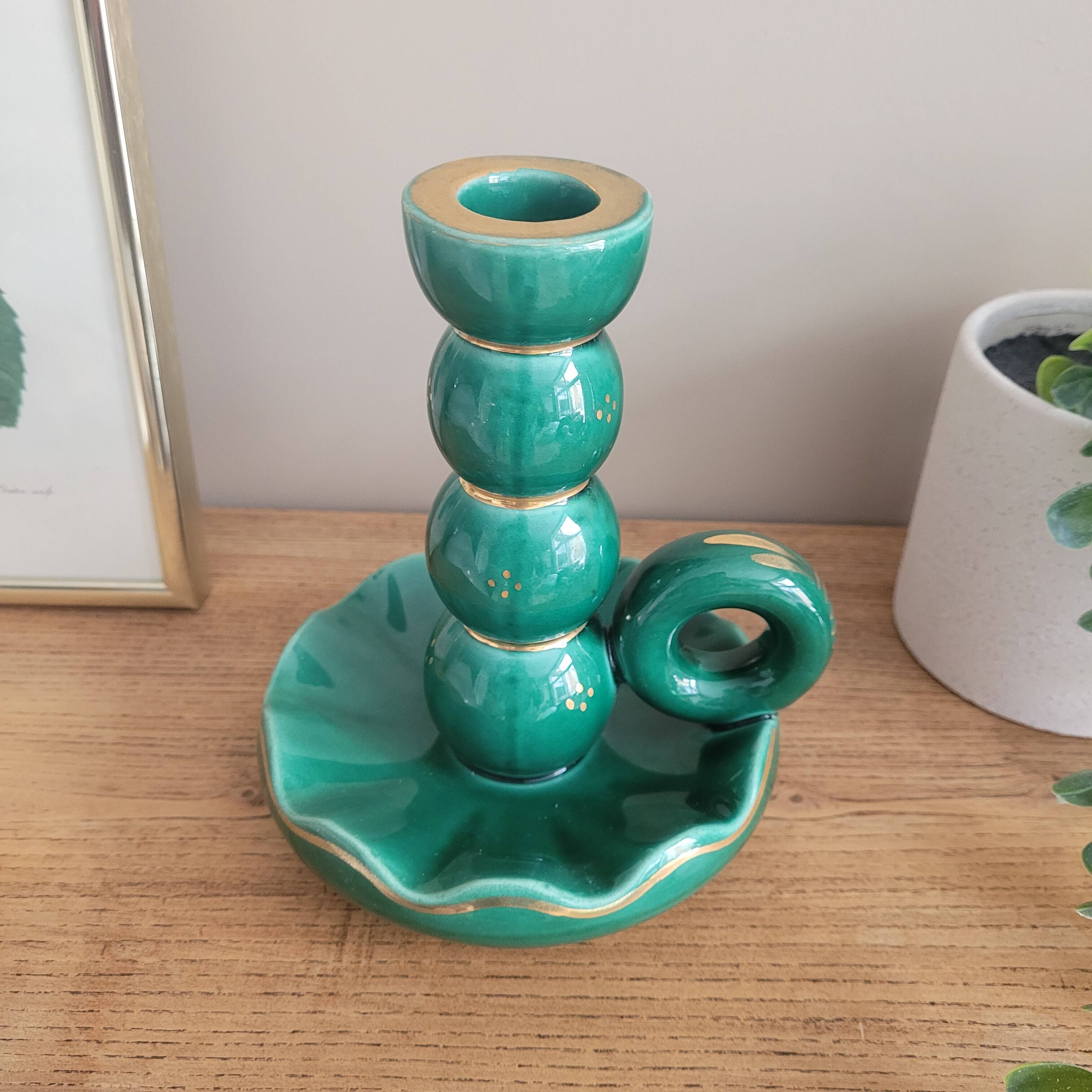 La Redoute x Selency ceramic candle holder 16 green