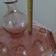 Service à liqueur en verre rose