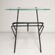 Side table / pedestal table magazine holder. 50's vintage design