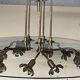 Chandelier in glass and brass attributed to Pietro Chiesa for Fontana Arte, 1940s.