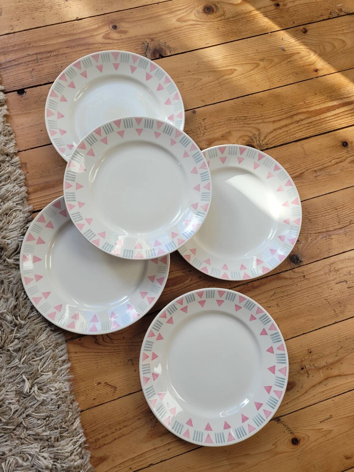 Set of 5 flat plates FB 66 Badonviller