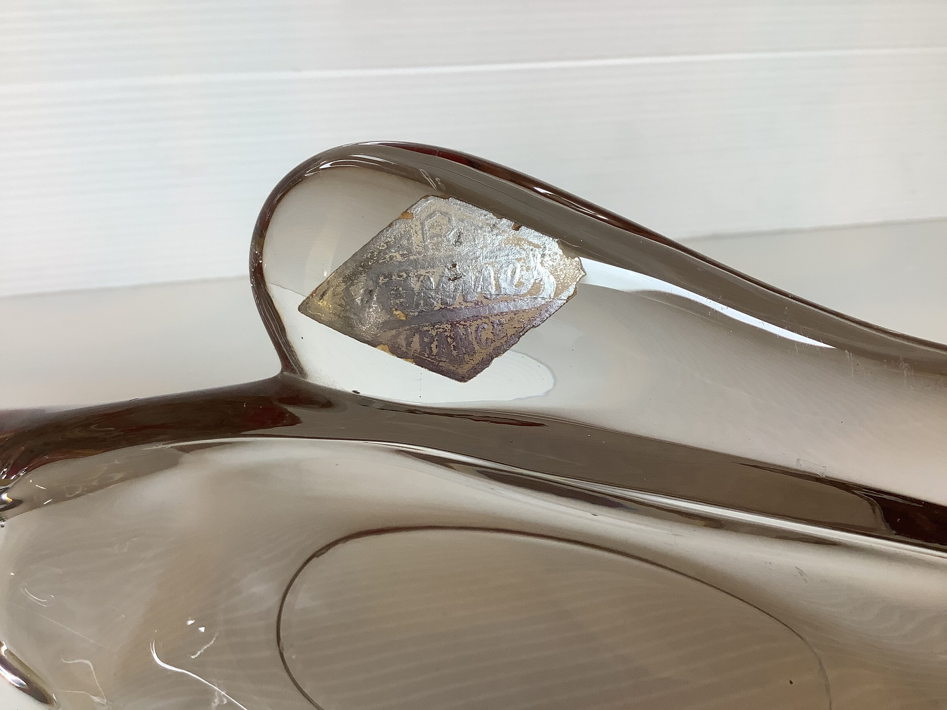 Trinket bowl swallow crystal valves the chatel France