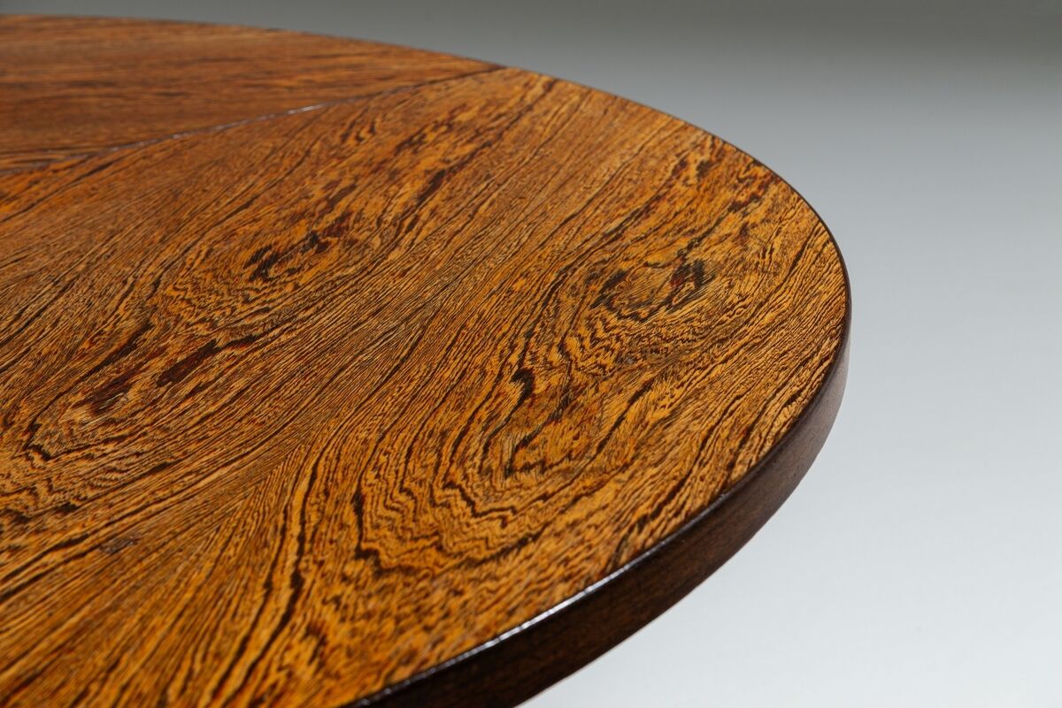 Gerard Geytenbeek tripod dining table in wenge, The Netherlands, 1960