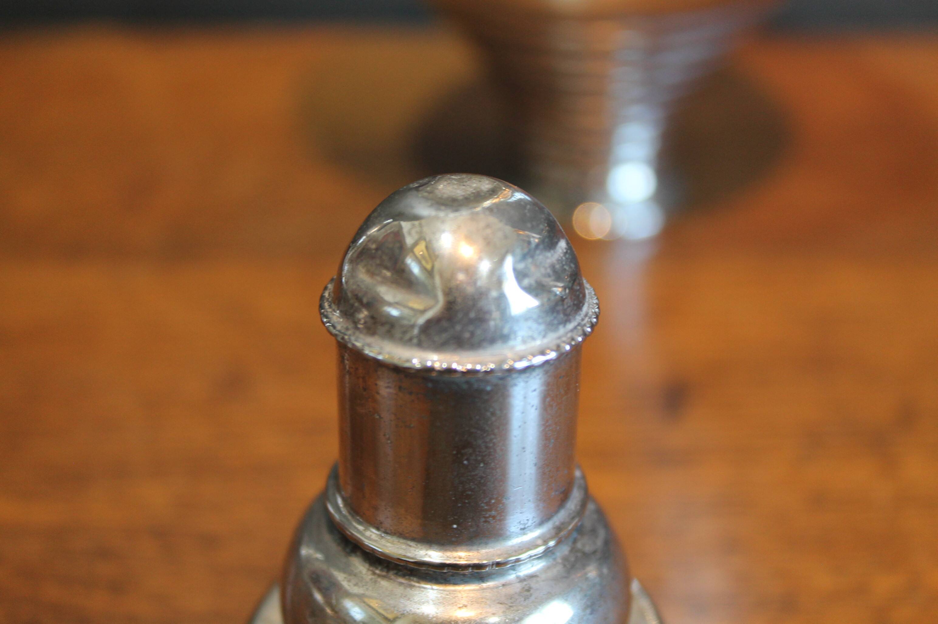 Carafe Art Déco en argent massif Calegaro italien