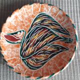 Vintage Vallauris plate with pelican decor