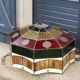 Art style stained glass suspension, diameter 58cm
