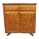 Vintage Mado commode in terracotta and light oak, 1960s.
