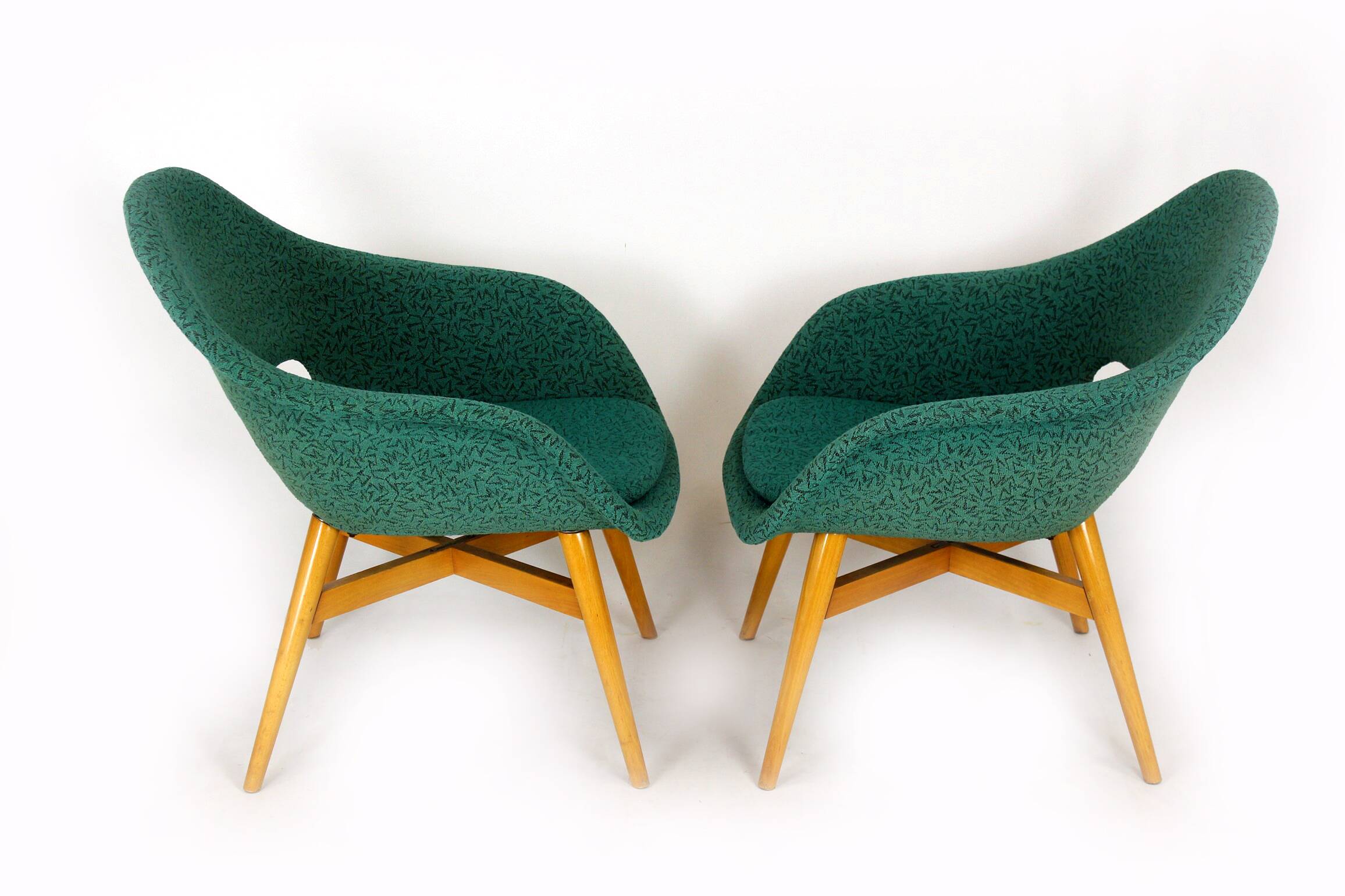 Fauteuils par Miroslav Navratil pour Tatra Nábytok, années 1960, ensemble de 2