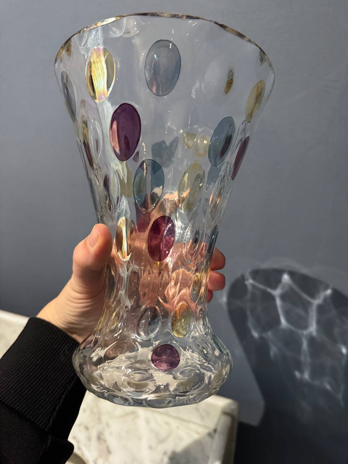 Bohemian glass vase Borske Sklo Nemo Pitcher by Max Kannegiesser