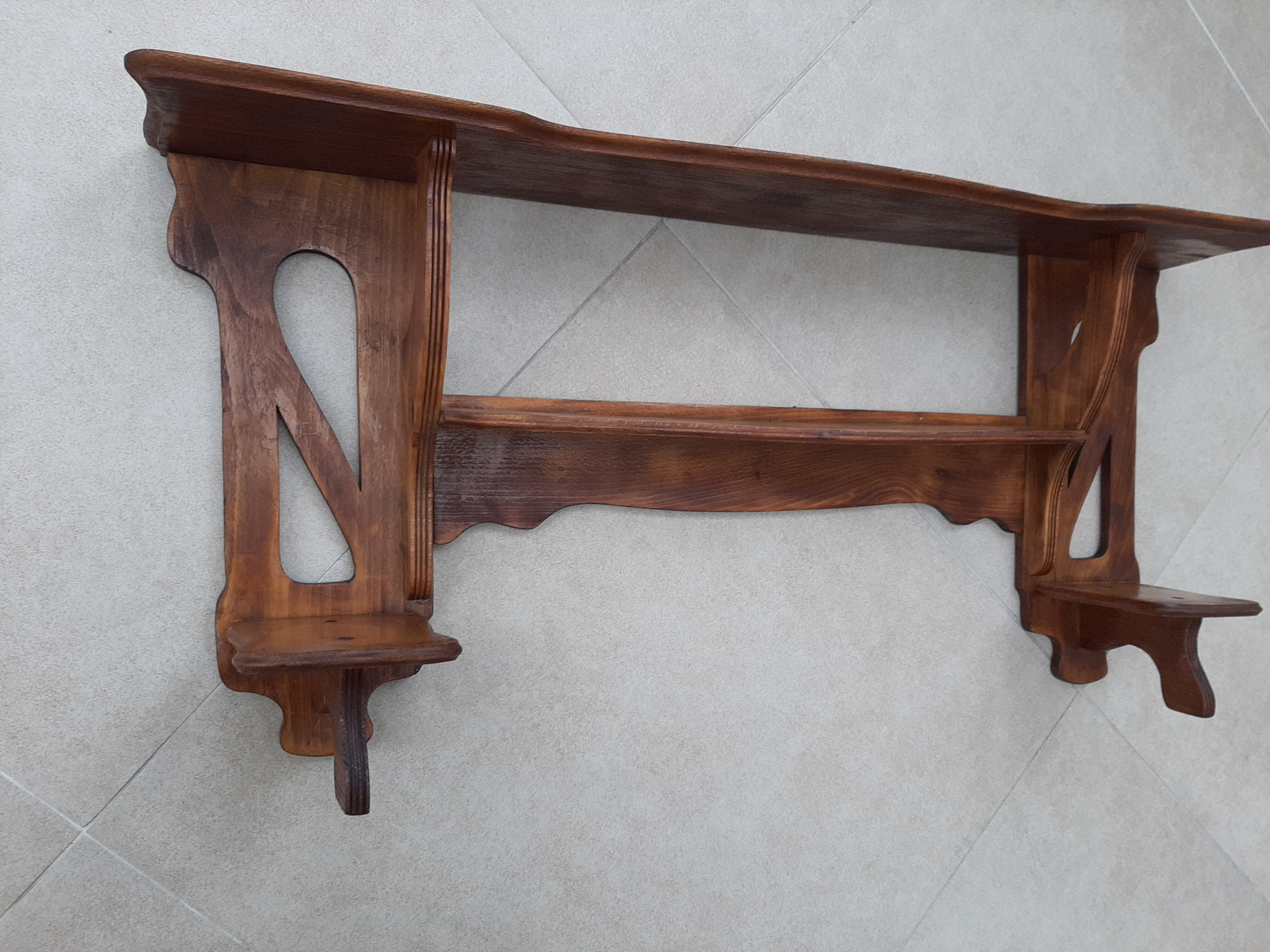 Art Nouveau-style wall shelf