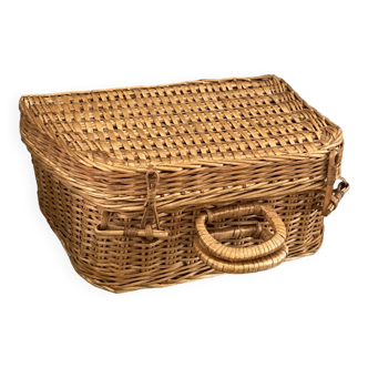 Small rattan suitcase