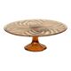 Orange Amber Art Deco Cake Plate Pastry Dish Val Saint Lambert