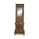 Coat rack with mirror and brass