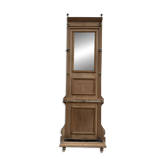 Coat rack with mirror and brass