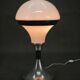 1970s Italian Space Age Opaline Glass and Blue Metal Table Lamp