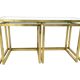 1970s Postmodern Nesting Tables by Romeo Rega, Brass, Glass and Steel