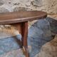 Banc en bois de cerisier français, années 1930, banc étroit en bois